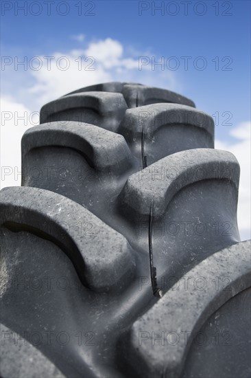 Close up of tractor tire