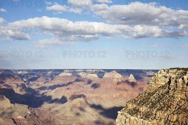 Grand Canyon with clouds on sky