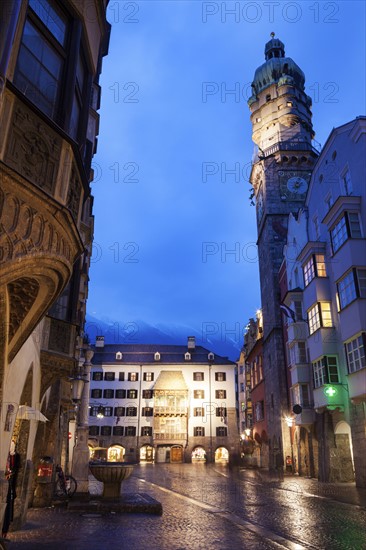 Old town at dusk