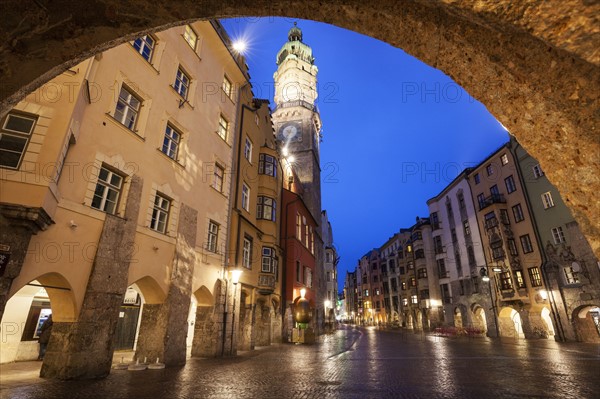 Old town at dusk