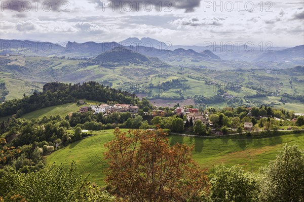 Landscape with town