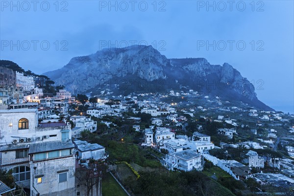 Town at dusk