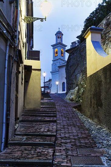 St Antonio Church at end of alley