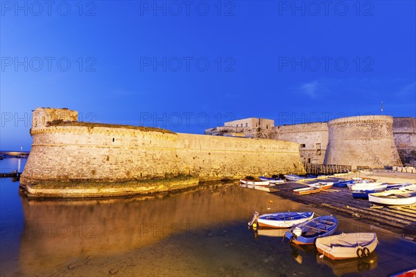 Marina and Castello Angiono at sunrise