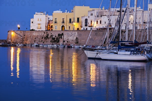 Marina and Castello Angiono at sunrise