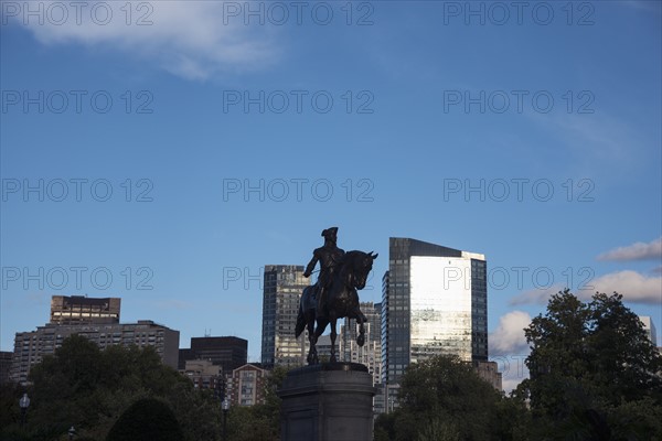 Statue of George Washington in Boston Public Gardens