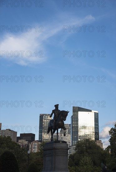 Statue of George Washington in Boston Public Gardens