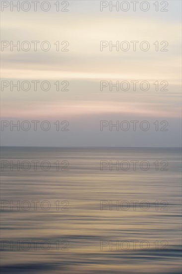 Horizon over water at dusk