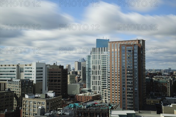 Clouds over modern city