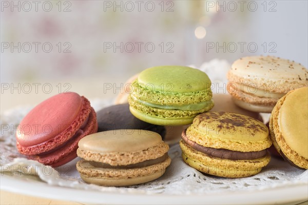 Macaroons on plate.