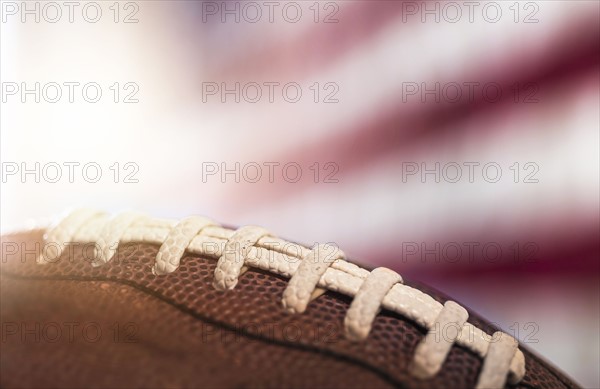 Close-up of American football.