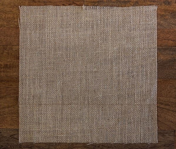 Textile on wooden table