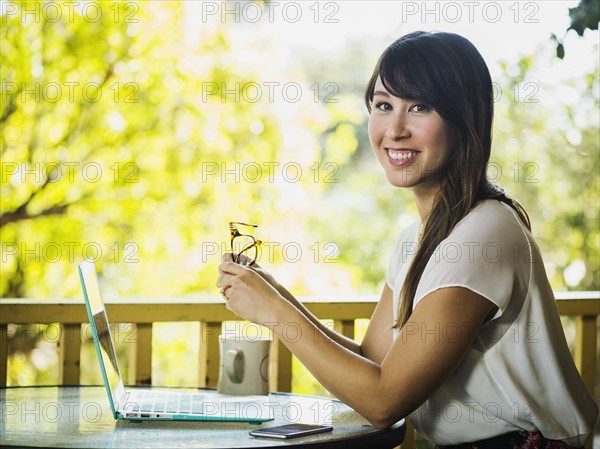 Young woman looking at camera