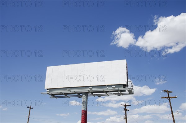 Empty billboard against sky