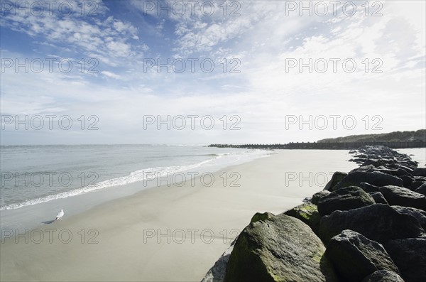 Sea with empty beach