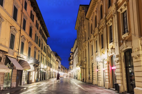 Old town street at night