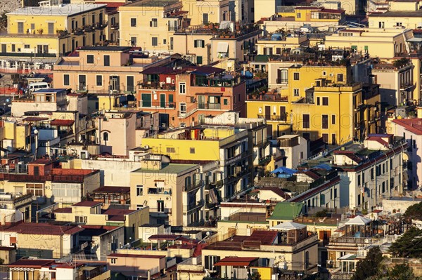 Pozzuoli townscape at sunset