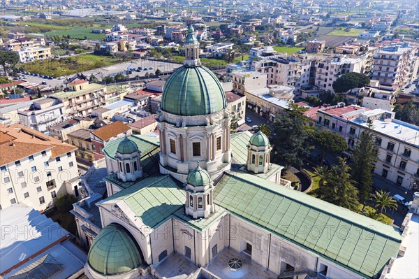 Elevated view of Shrine of Virgin of Rosary of Pompeii