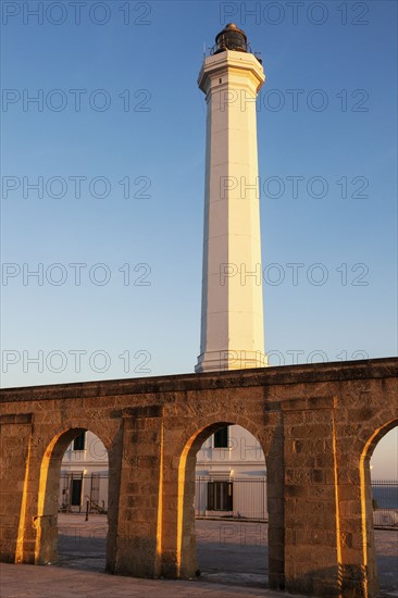 Lighthouse of Santa Maria di Leuca against clear sky