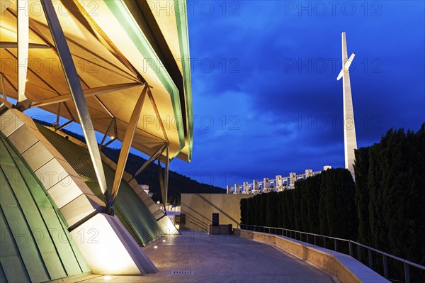 Padre Pio Pilgrimage Church at dusk