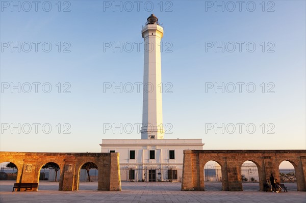 Lighthouse of Santa Maria di Leuca against clear sky