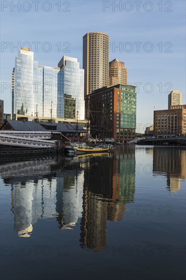 Buildings reflecting in canal