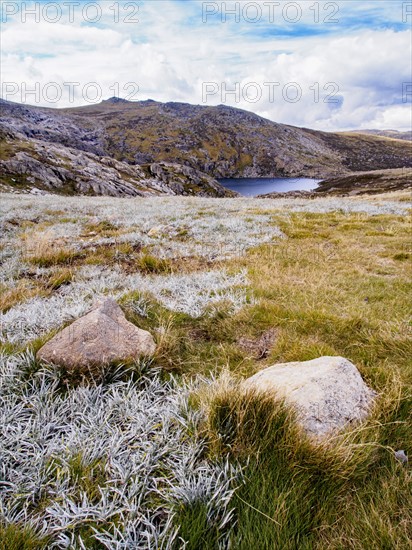 Lake in mountain valley