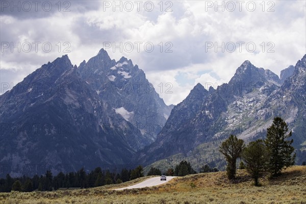 Mountain landscape and cloudy sky