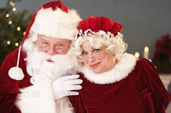 Portrait of Santa and Mrs. Claus.