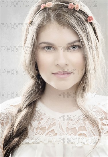 Portrait of young beautiful woman.