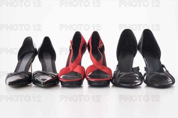 High heels in row.