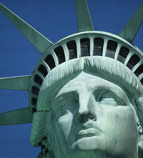 Statue of Liberty against clear sky. USA, New York, New York City.