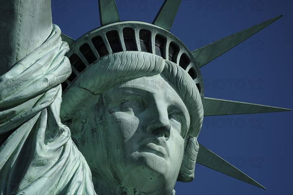 Statue of Liberty against clear sky. USA, New York, New York City.