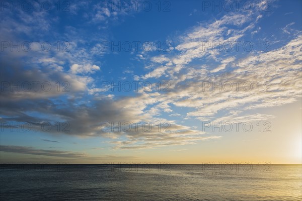 Romantic sunset over sea