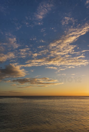 Romantic sunset over sea