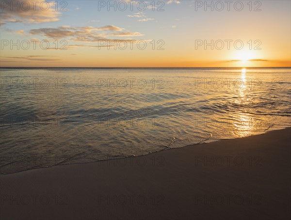 Romantic sunset over sea