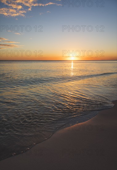 Romantic sunset over sea