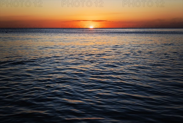 Romantic sunset over sea