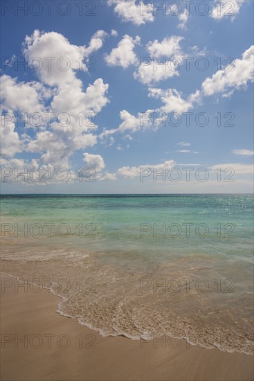 White clouds over tropical sea