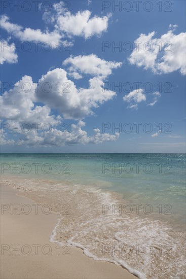 White clouds over tropical sea