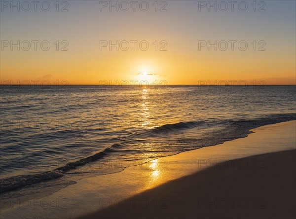 Romantic sunset over sea