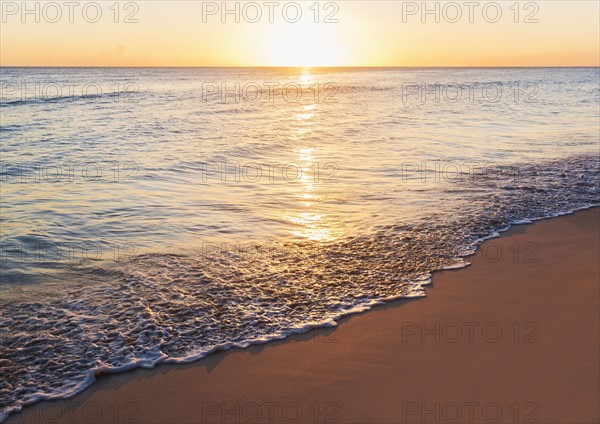 Romantic sunset over sea