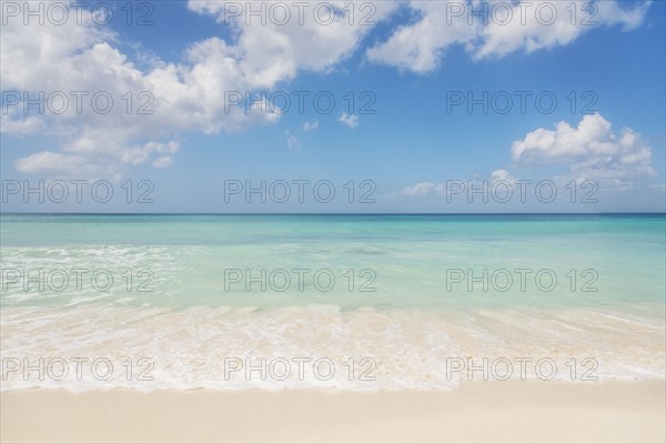 White clouds over tropical sea