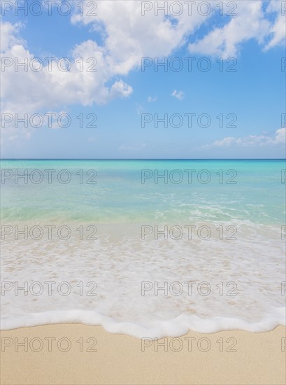 White clouds over tropical sea