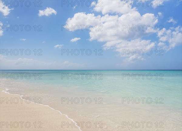 White clouds over tropical sea