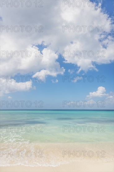 White clouds over tropical sea