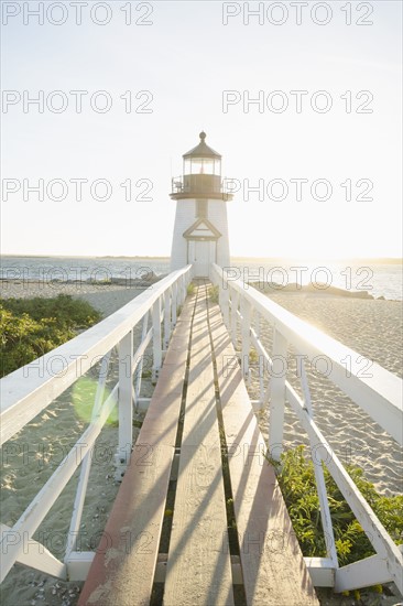 Brant Point Lighthouse in sunlight