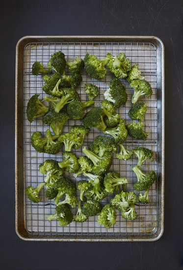 Broccoli on tray