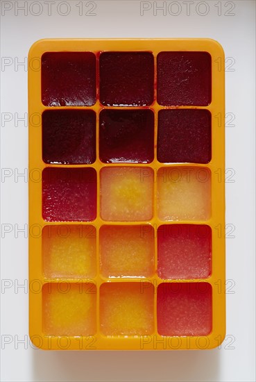 Tray of ice cubes