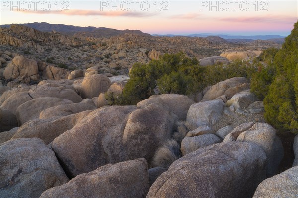 Rocky landscape at sunset